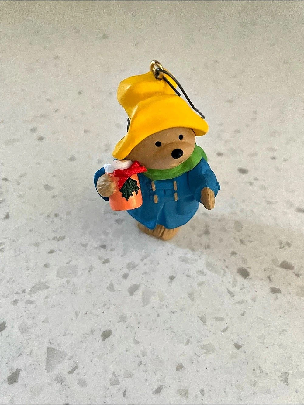 Paddington Bear Vtg 1986 Eden Toys Christmas Ornament 2.5” Hallmark Keepsake